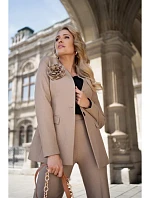 S370 Květinové sako - béžové