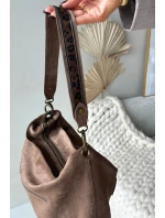 Dámská kabelka z eko semiše Deliane – béžová