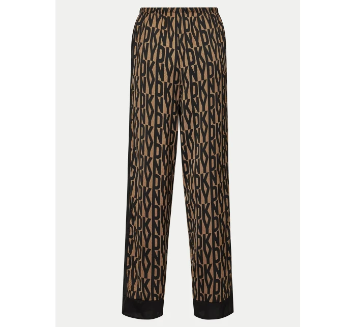 Dámské pyžamo YI90017 202 hnědé s potiskem - DKNY