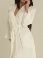 Dámský župan VISA 549 Ecru - DE LAFENSE