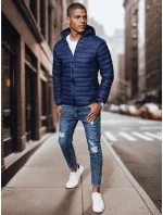 Pánská přechodná prošívaná tmavě modrá bunda FashionStreet TX4408 Pánská přechodná prošívaná tmavě modrá bunda FashionStreet TX4408