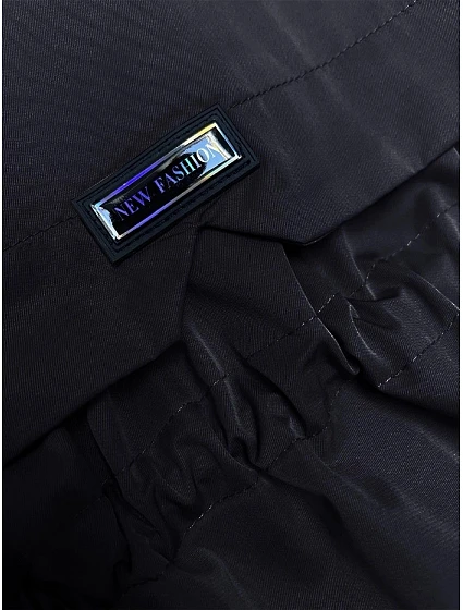 Tmavě modrá bunda parka s ozdobnou podšívkou model 19709891 - BH FOREVER Tmavě modrá bunda parka s ozdobnou podšívkou model 19709891 - BH FOREVER