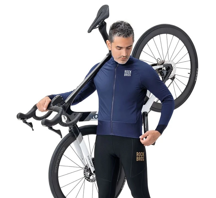 zimní fleecová cyklistická bunda velikost XL modrá model 22114165 - Rockbros