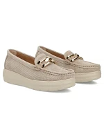 Béžové kožené mokasíny na model 22097362 - FILIPPO Béžové kožené mokasíny na model 22097362 - FILIPPO