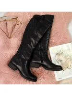 Kožené boty Rieker W Z9591-00 černá