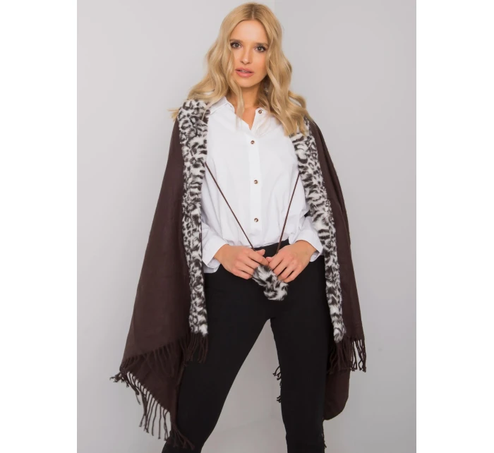 Šála AT SZ BF48420 hnědo-bílá Šála AT SZ BF48420 hnědo-bílá