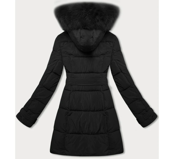 Černá dámská zimní bunda s ozdobnými model 21248124 - Banna