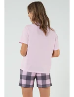 Italská móda Kayo crêpe barva:růžová/potisk Italská móda Kayo crêpe barva:růžová/potisk