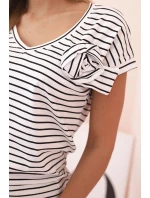 Top dámský bavlněný na ramínkách s výstřihem do V bílá Top dámský bavlněný na ramínkách s výstřihem do V bílá