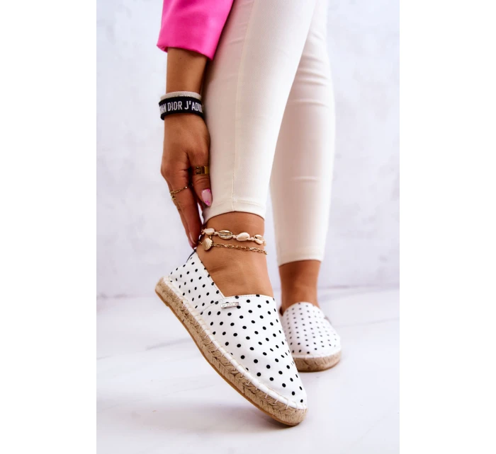 Dámské espadrilky s puntíky Big Star model 21577540 Bílá - Big Star Shoes Dámské espadrilky s puntíky Big Star model 21577540 Bílá - Big Star Shoes