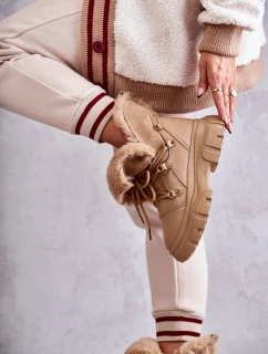 Teplé boty Trappers Tmavě béžová model 21595278 - Boto