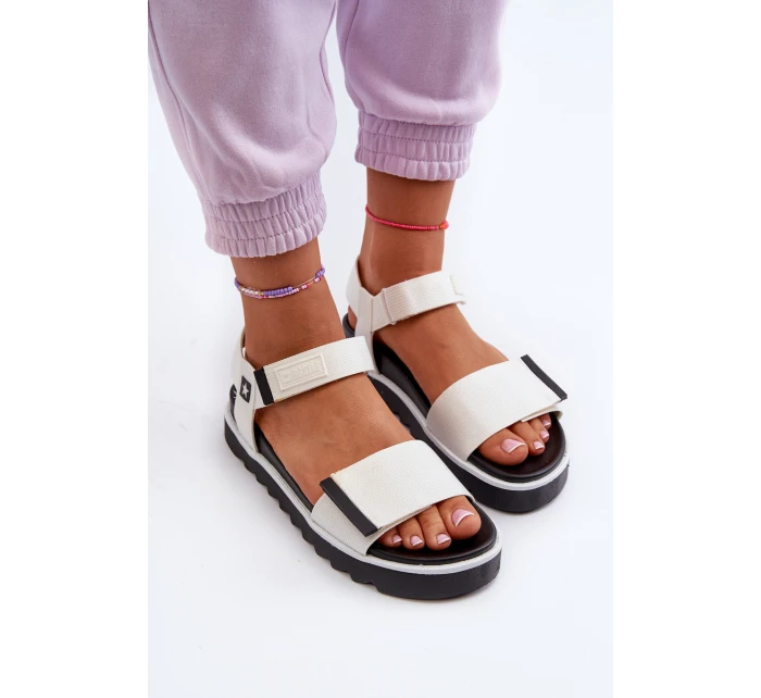 Dámské sandály na platformě Big Star model 21655484 Bílé - Big Star Shoes Dámské sandály na platformě Big Star model 21655484 Bílé - Big Star Shoes
