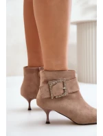 Dámské Boty Na Podpatku S Béžové model 21671092 - Boto Dámské Boty Na Podpatku S Béžové model 21671092 - Boto