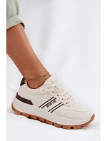 Dámské tenisky na platformě Big Star model 22042715 HiPoly System Béžové - Big Star Shoes