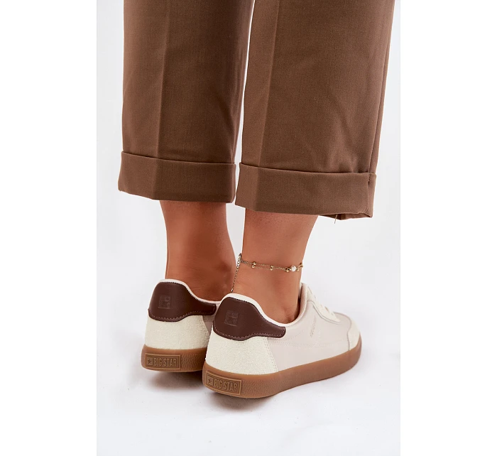 Dámské tenisky z eko kůže Big Star TT274311 světle béžové