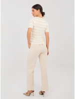 Spodnie IT SP model 21910964 jasny beżowy - FPrice Spodnie IT SP model 21910964 jasny beżowy - FPrice