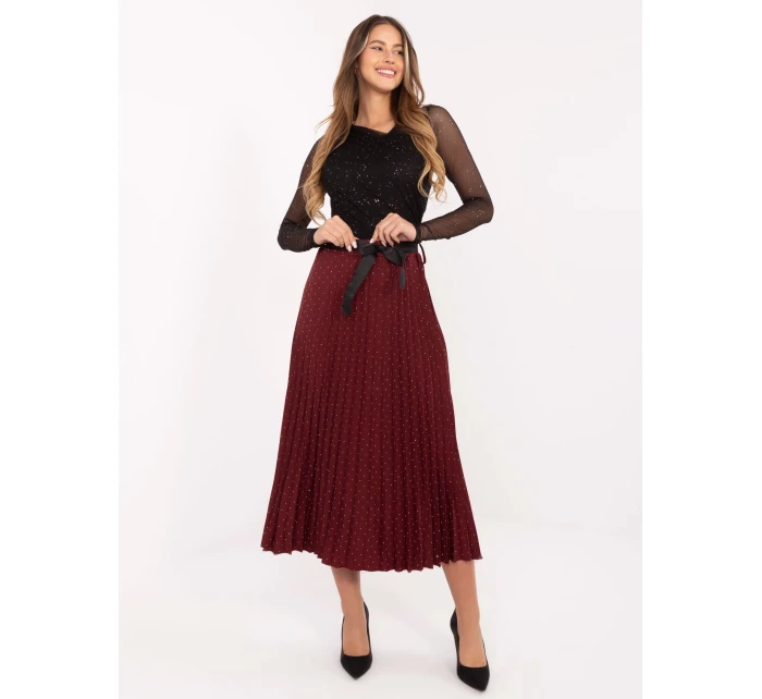 Spódnica MI SD model 21480434 bordowy - FPrice