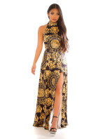 Sexy Maxi Neck Dress With Print