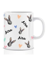 Personalizovaný klasický bílý keramický hrníček 300 ml se zvířecími motivy Personalizovaný klasický bílý keramický hrníček 300 ml se zvířecími motivy