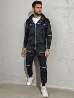 FashionStreet černá pánská tepláková souprava AX0812