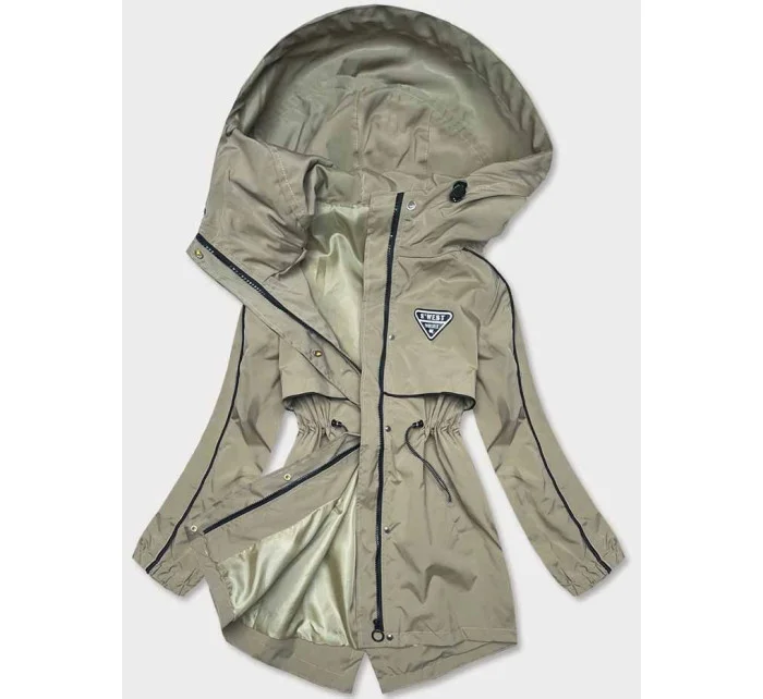 Tenká dámská bunda v olivové barvě s podšívkou model 18019154 - S'WEST Tenká dámská bunda v olivové barvě s podšívkou model 18019154 - S'WEST