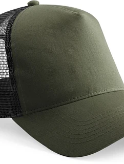 Beechfield B 640B Dětská 5 panelová kšiltovka Trucker 53.640B olive green/black