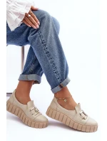 Dámské kožené polobotky na platformě Lewski model 21636641 - Boto