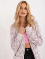 Kardigan AT SW jasny fioletowy model 20463584 - FPrice Kardigan AT SW jasny fioletowy model 20463584 - FPrice