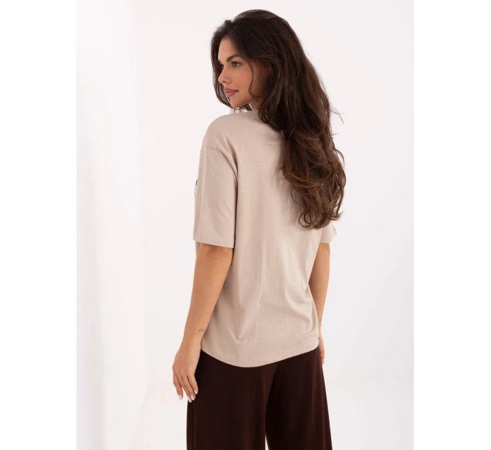 Tričko D12083AI02799A béžová Tričko D12083AI02799A béžová