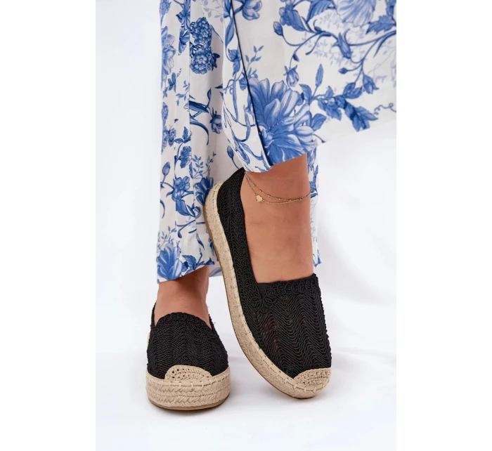 Dámské espadrilly na platformě Vinceza – černé Dámské espadrilly na platformě Vinceza – černé