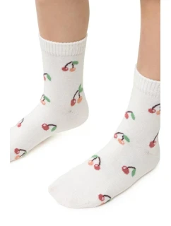 DÍVČÍ VZOROVANÉ PONOŽKY 014 ECRU 32-34