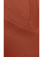 Vypasované oranžové dámské žebrované šaty (5579-20)