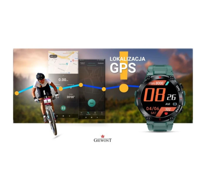 GIEWONT Pioneer GPS smartwatch GW460-2 - Sea Green