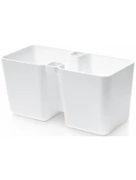 Květináč s bylinkami TWINS CUBE WITH CUTLERY WHITE