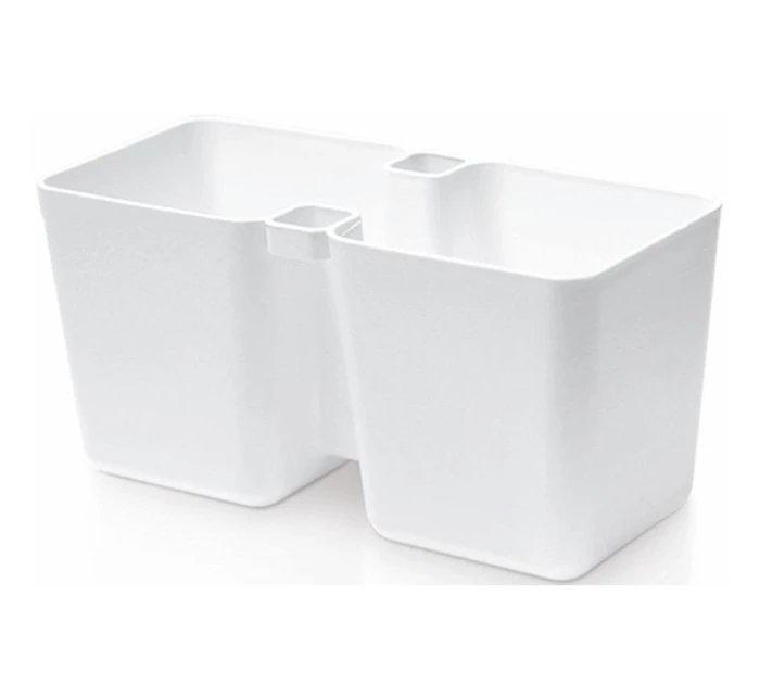 Květináč s bylinkami TWINS CUBE WITH CUTLERY WHITE