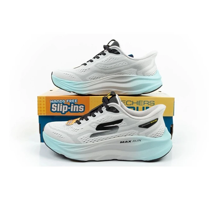 Sportovní obuv Skechers pánské tenisky Max Run white SLIP-INS
