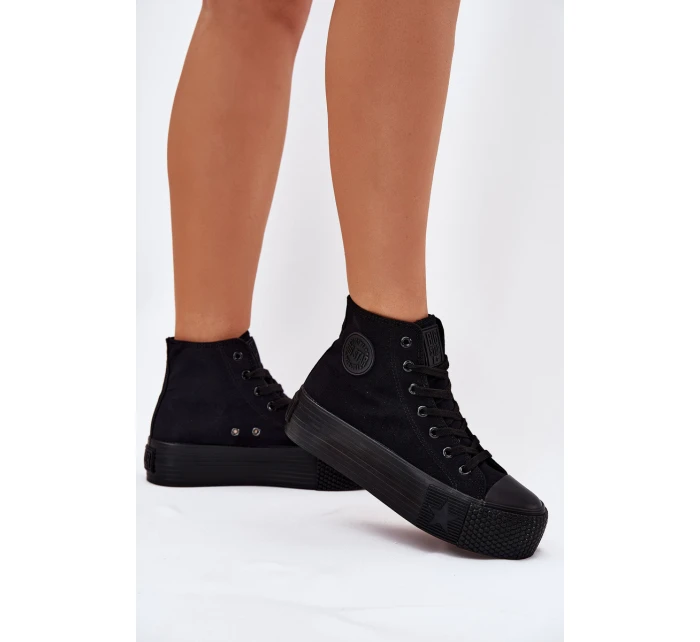 Dámské Tenisky Na Platformě Big Star RR274742 Černé Dámské Tenisky Na Platformě Big Star RR274742 Černé