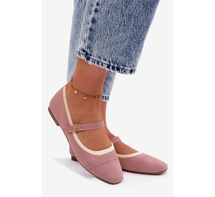 Ploché baleríny Zelisa Růžové