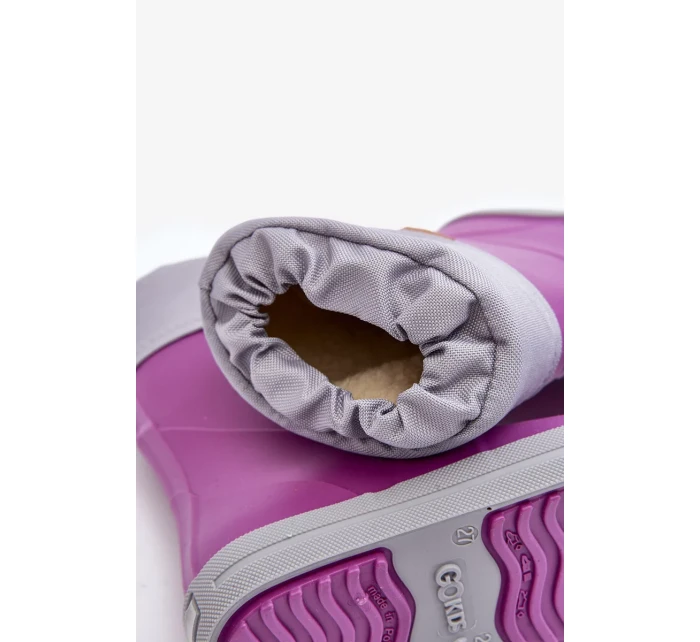 Dětské Wellingtonky s teplejším Snow Wave Gokids  Purple