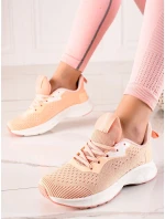 Klasické oranžové dámské  tenisky bez podpatku