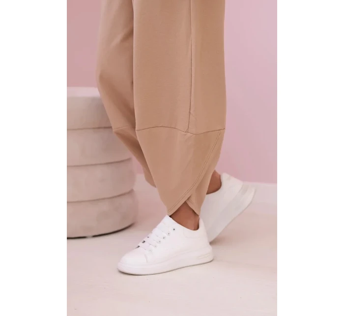 Bavlněná mikina kalhoty set Lehký velbloud