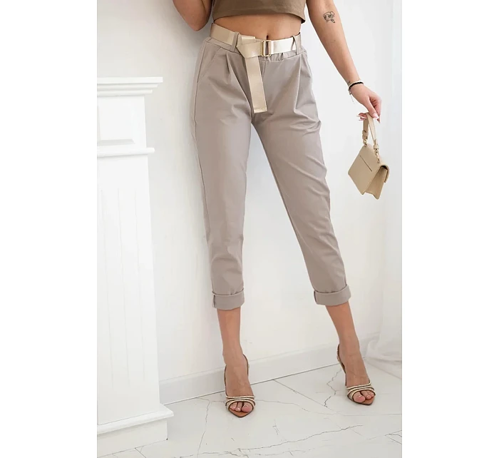 Kalhoty model 22047114 s páskem fango - K-Fashion
