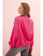 Dámská mušelínová košile s dlouhým rukávem růžová Dámská mušelínová košile s dlouhým rukávem růžová