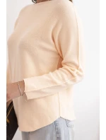 Dámský svetr z viskózy s dlouhým rukávem a kulatým výstřihem model 21734806 - K-Fashion