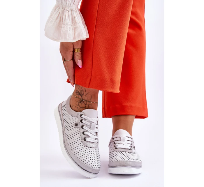 Módní kožená sportovní obuv model 21615746 - S.Barski Módní kožená sportovní obuv model 21615746 - S.Barski