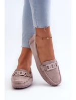 Dámské semišové mokasíny fialové model 21659362 - Boto