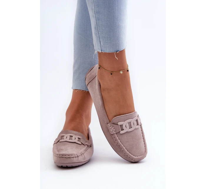 Dámské semišové mokasíny fialové model 21659362 - Boto