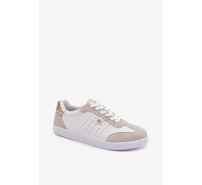 Dámské tenisky z pravé kůže LR61-7091 Bílé Dámské tenisky z pravé kůže LR61-7091 Bílé