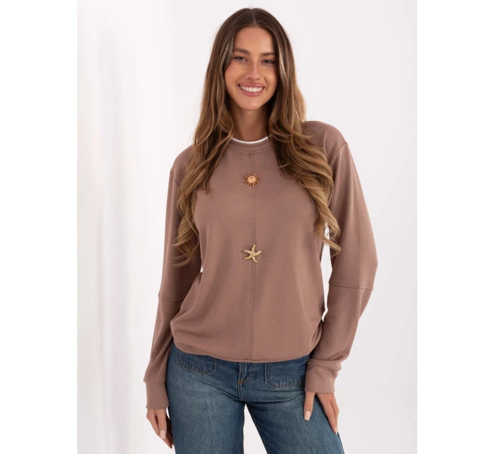 Bluza RV BL model 21717667 ciemny bezowy - FPrice Bluza RV BL model 21717667 ciemny bezowy - FPrice