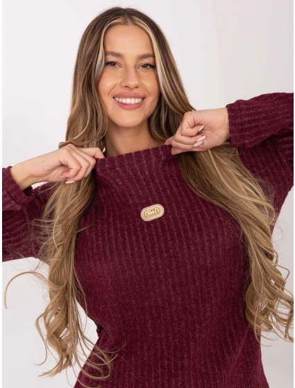 Sweter RV SW model 21782586 bordowy - FPrice